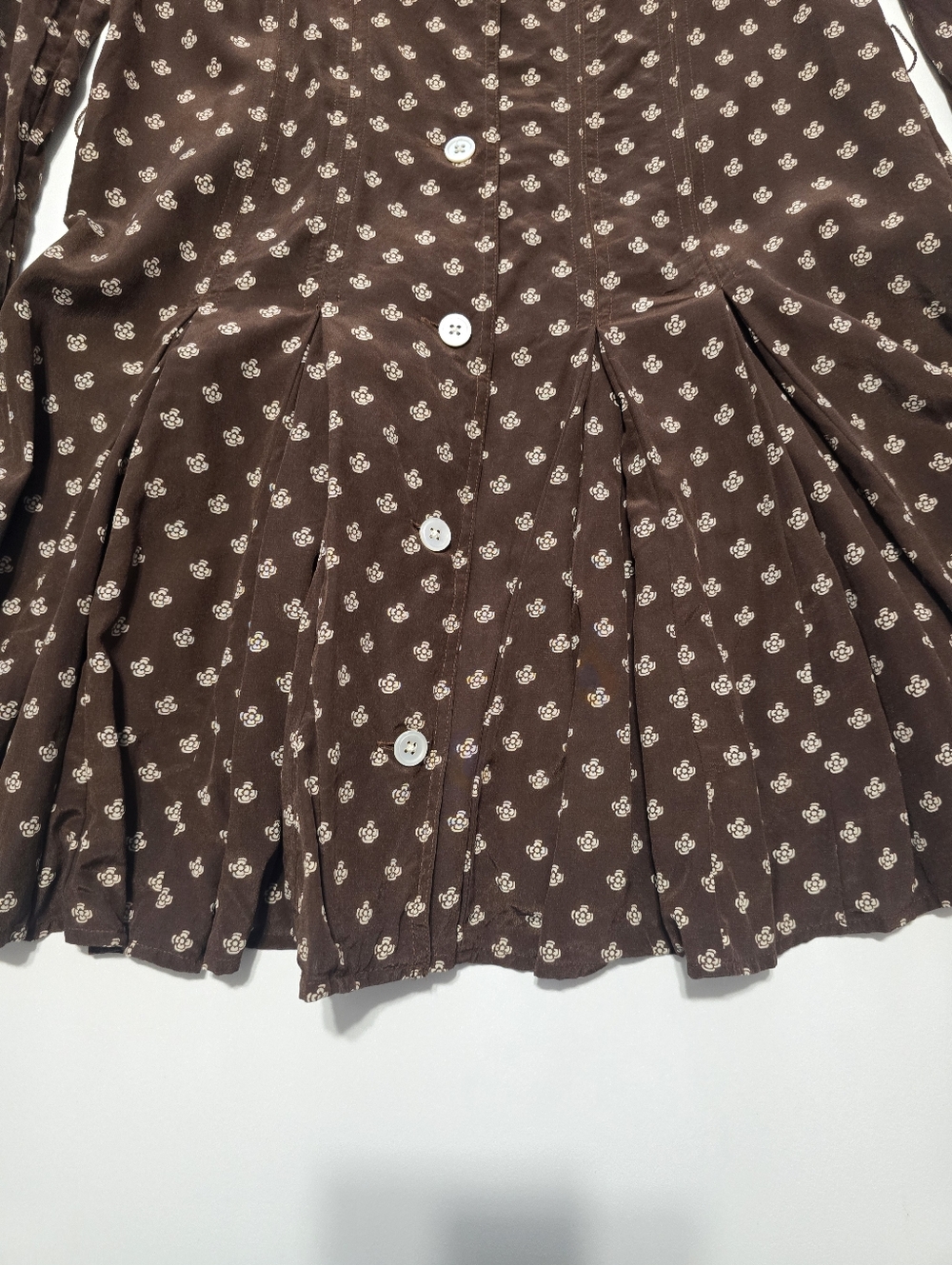 Polo Ralph Lauren Printed Shirt Dress Collared Long Sleeve Front Button Size 10 - Picture 3 of 14